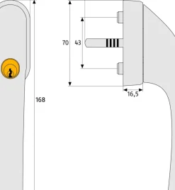 Brico Raambeveiliging-Abus Afsluitbare Raamkruk Fg300 Zilver