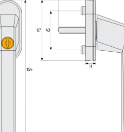 Brico Raambeveiliging-Abus Fg110 Raamkruk Wit