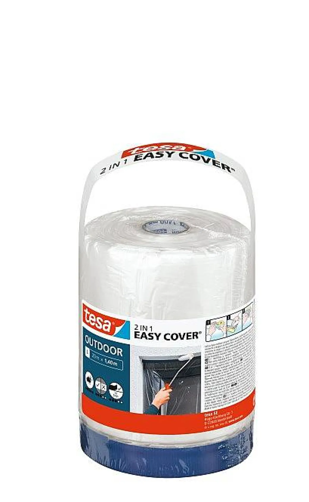 Afdekolie Tesa Easy Cover Outdoor Refill 20X1,40M|Brico Clearance