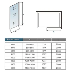 Aica Inloopdouche 150X200Cm Anti Kalk - Mat Zwart P15-132B|Brico Outlet