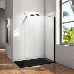 Aica Inloopdouche 150X200Cm Anti Kalk - Mat Zwart P15-132B|Brico Outlet