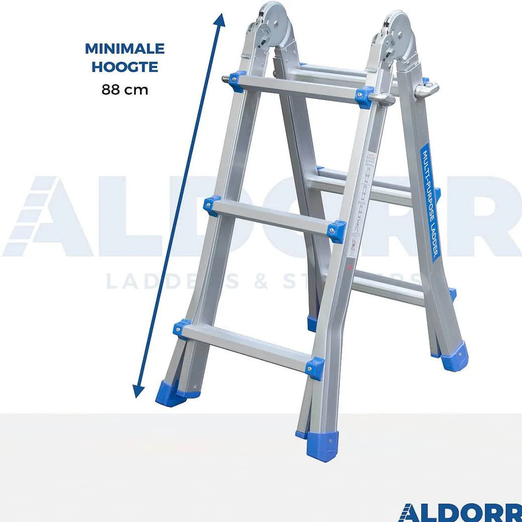 Aldorr Home - Multiladder Uitschuifbare Vouwladder 4X3 - 2,80M|Brico Sale