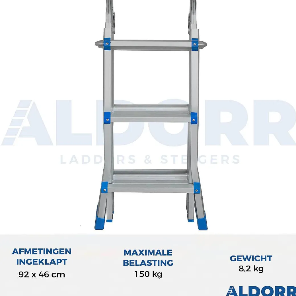 Aldorr Home - Multiladder Uitschuifbare Vouwladder 4X3 - 2,80M|Brico Sale