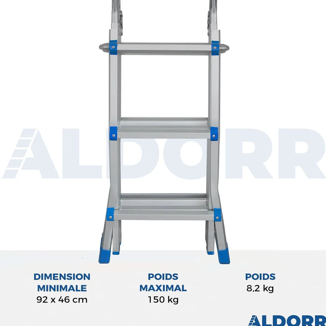 Aldorr Home - Multiladder Uitschuifbare Vouwladder 4X3 - 2,80M|Brico Sale