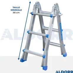 Aldorr Home - Multiladder Uitschuifbare Vouwladder 4X3 - 2,80M|Brico Sale