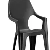 Brico Tuinstoelen-Alibert Tuinstoel Dante Stapelbaar Kunsthars Grafiet 88X56X58Cm