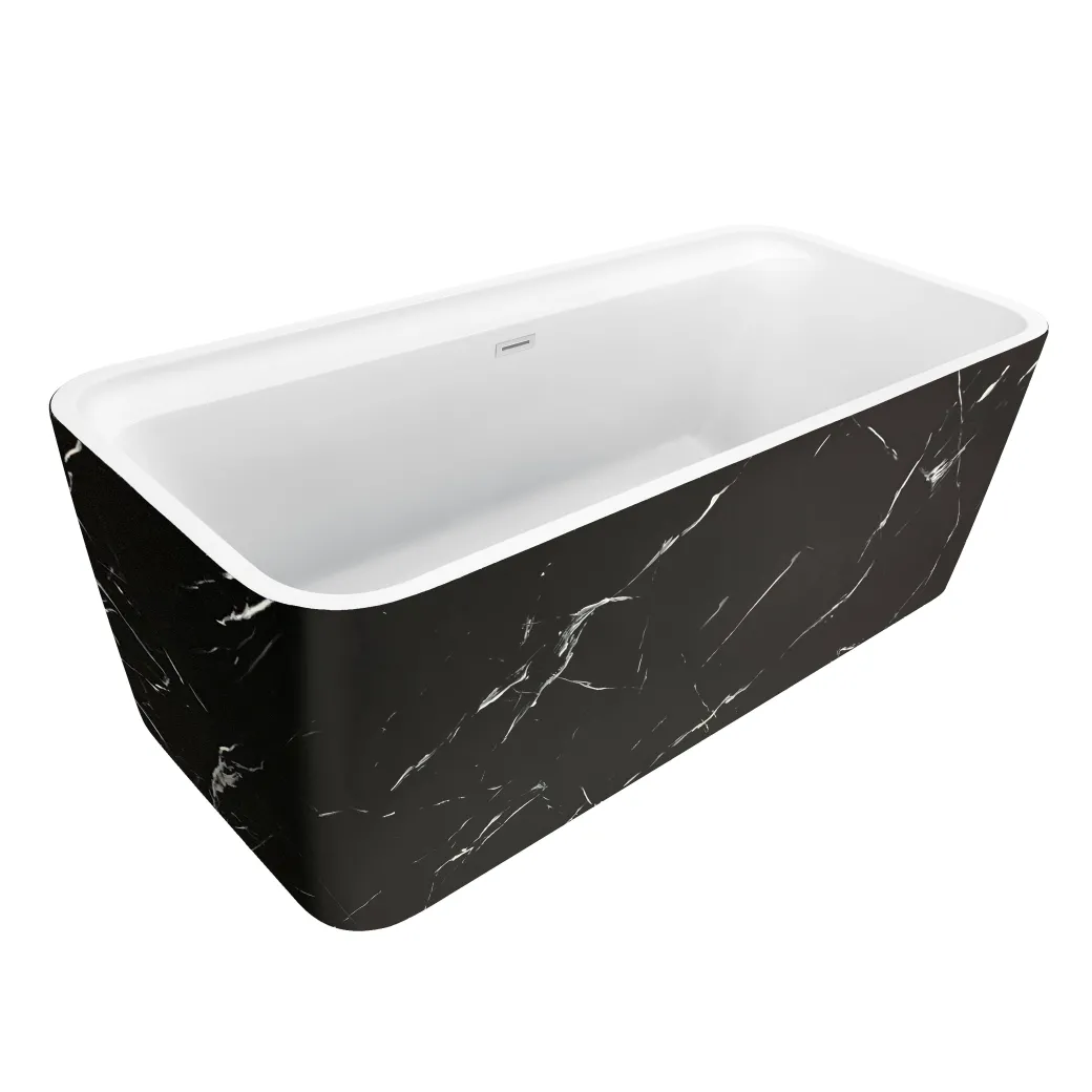 Allibert Bad Kolora 170X78Cm Zwart Mat Marmer Patroon|Brico Sale