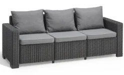 Brico Loungesets-Allibert California Chaiselongue Loungeset - 3-4 Personen - Grijs