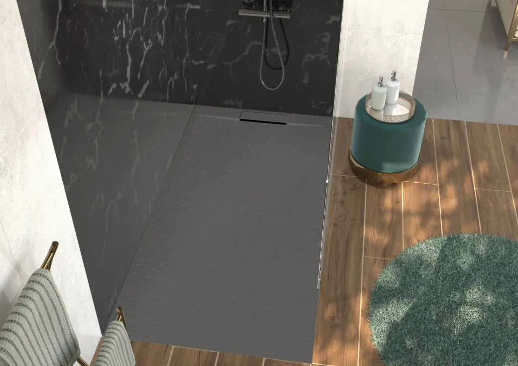 Allibert Douchebak Luna 180X90Cm Rechthoek Gun Metal|Brico Outlet