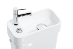 Allibert Duoblok Toilet Combi I Pk Aansluiting I Met Fontein Wit|Brico Hot