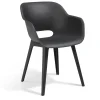 Brico Tuinstoelen-Allibert Tuinstoel Akola Kuip Grafiet