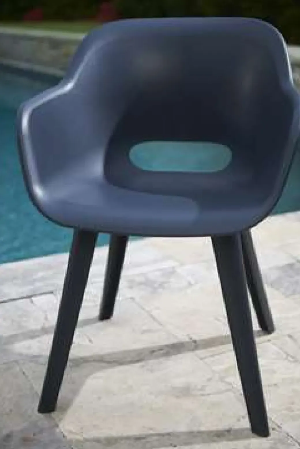 Brico Tuinstoelen-Allibert Tuinstoel Akola Kuip Grafiet
