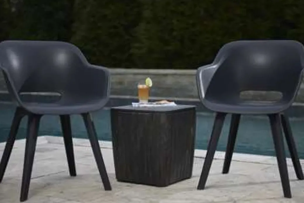 Brico Tuinstoelen-Allibert Tuinstoel Akola Kuip Grafiet