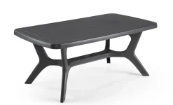 Brico Tuintafels-Allibert Tuintafel Baltimore Kunsthars Grafiet 177X100Cm