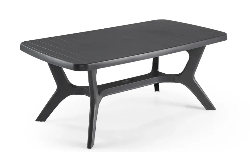 Brico Tuintafels-Allibert Tuintafel Baltimore Kunsthars Grafiet 177X100Cm