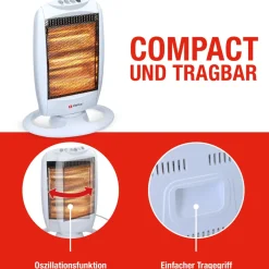Brico Keramische Kachels & Blaasverwarming<Alpina Kachel Halogeen Draaibaar 1200 Watt
