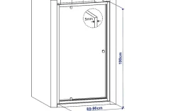 Aquavive Douche Draaideur Zanzibar Chroom 190X90Cm|Brico Clearance