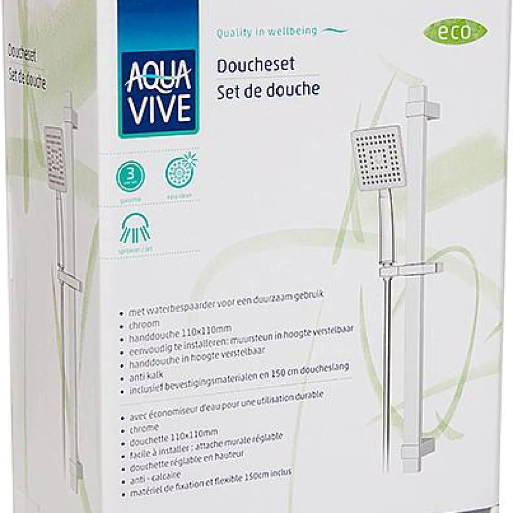 Aquavive Eco Hoofddouche Sacco 22Cm Chroom|Brico Sale