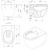Aquavive Hangtoilet Mazaro Mat Zwart | Soft-Close Toiletzitting | Randloos Toiletpot|Brico Sale