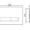 Aquazuro Bedieningspaneel Brenta Dubbele Spoeling Voor Brembo Inbouwreservoirs| Wit|Brico Hot