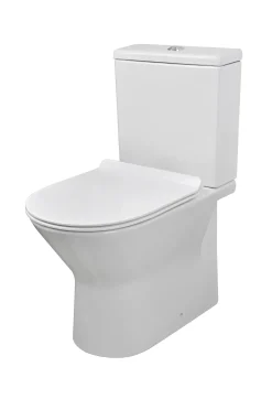 Aquazuro Duoblok Toilet Livenza I Universele Afvoer I Randloos Toiletpot Wit|Brico Best