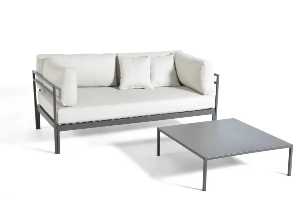 Brico Loungesets-Arcane Bank Tango 160X80X71Cm + Salontafel 80X80X25Cm