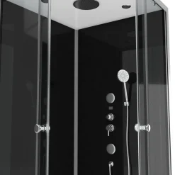 Aurlane Douchecabine Black 2 Vierkant 90X90Cm|Brico Best