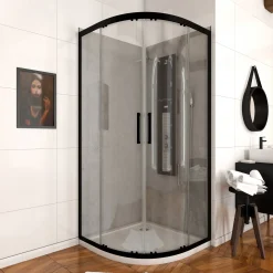 Aurlane Douchedeur Factory Rond 90X90X200Cm Zwart|Brico Best