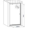 Baseline Douche Draaideur Wit 185X80Cm|Brico Sale