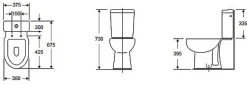 Baseline Duoblok Toilet I Ao Aansluiting Wit|Brico