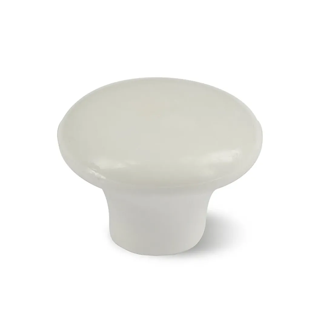 Brico Deurscharnieren-Baseline Knop Plat Wit 30Mm 4St.