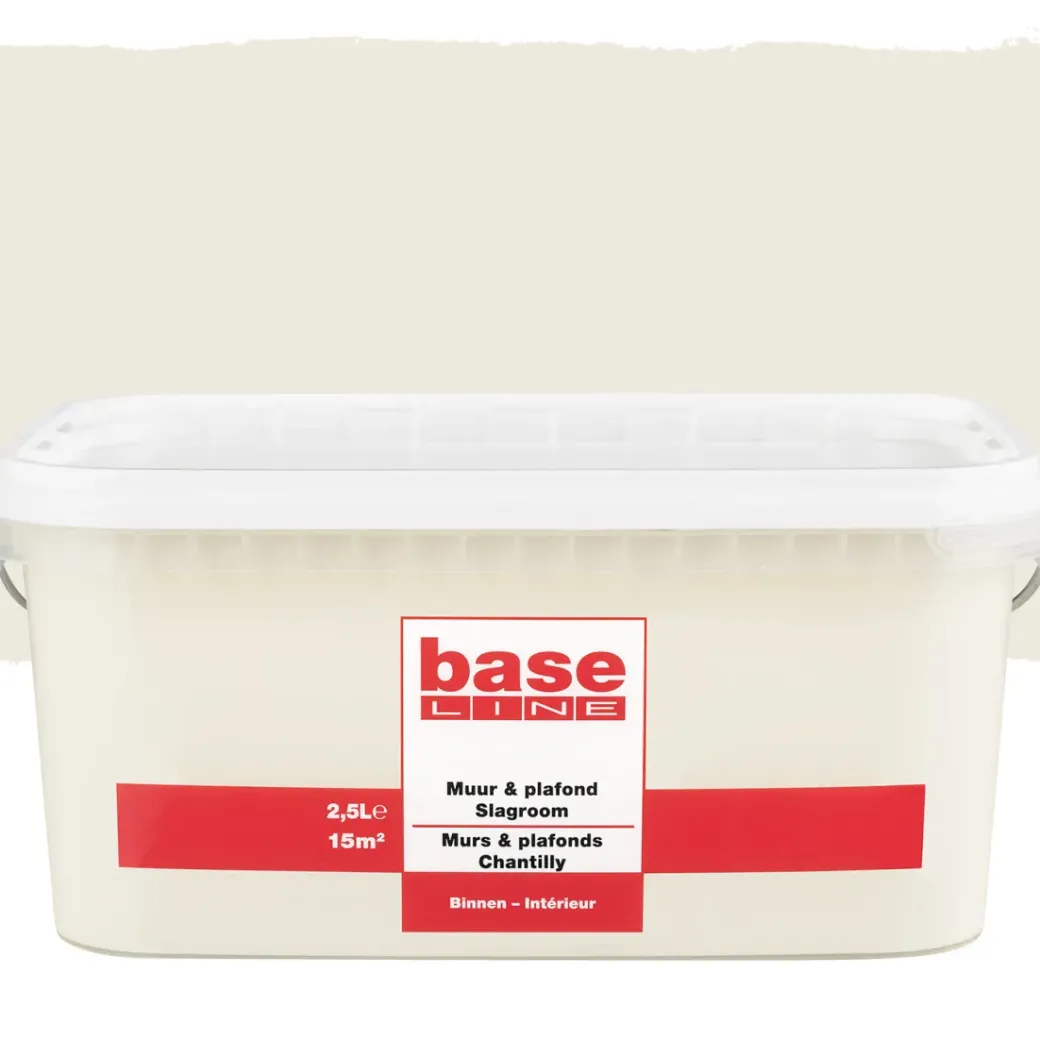 Brico Muurverf-Baseline Muur & Plafond Slagroom 2,5L
