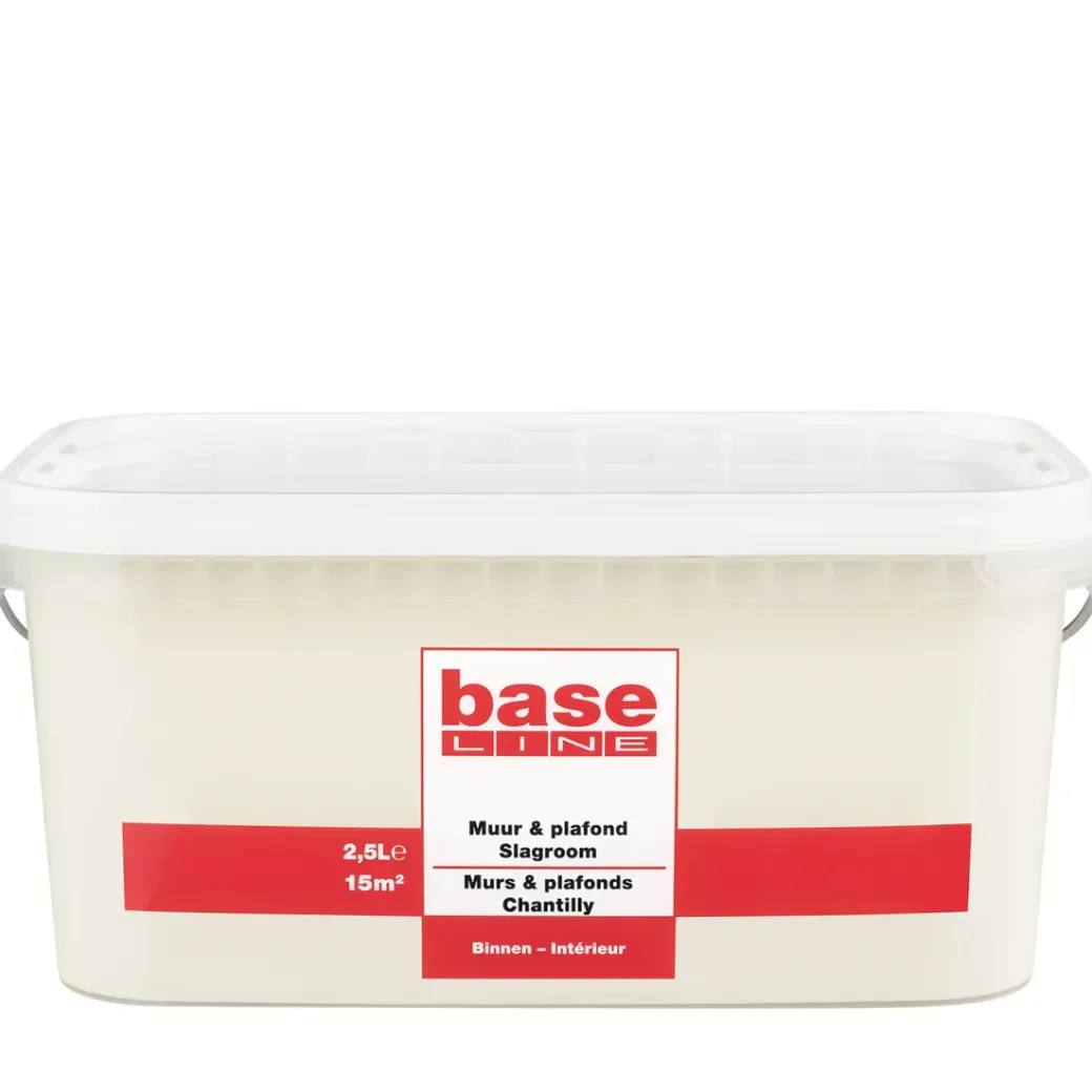 Brico Muurverf-Baseline Muur & Plafond Slagroom 2,5L