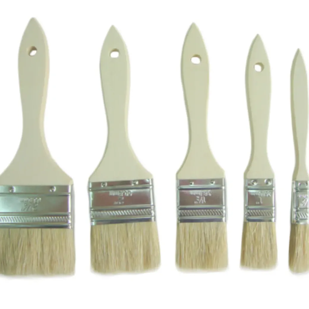 Brico Verfborstels-Baseline Plat Kwast Hout - 5 Stuks