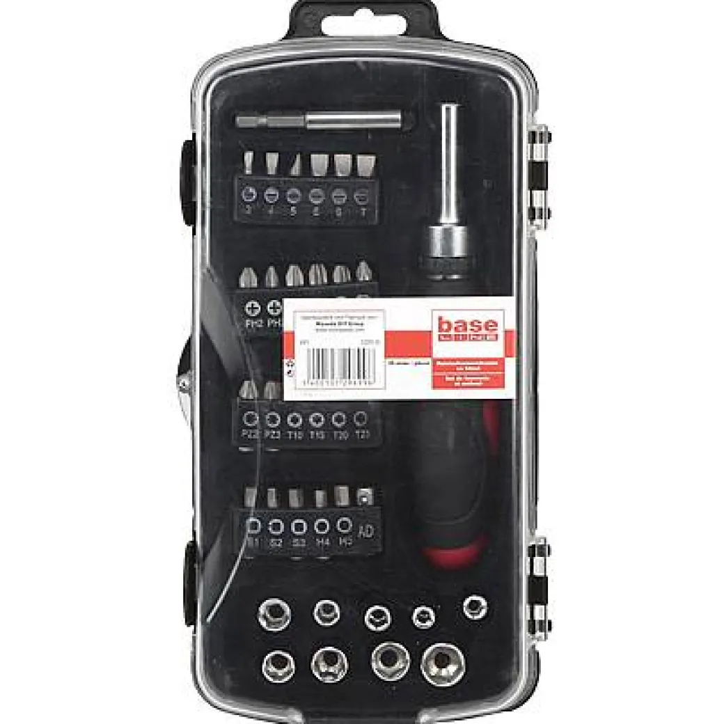 Baseline Ratelschroevendraaier + Bitset – 35 Stuks|Brico Online
