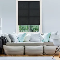 Brico Rolgordijnen-Baseline Rolgordijn Lichtdoorlatend Zwart 60X175Cm