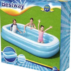 Brico Opzetzwembaden Zonder Pomp-Bestway Opblaasbaar Familie Zwembad 262 X 175 Cm