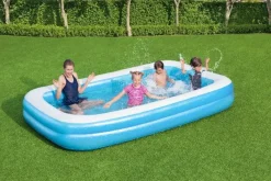 Brico Opblaaszwembaden-Bestway Opblaasbaar Zwembad Family Pool Rechthoekig Blauw 305X183X46Cm