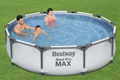 Brico Opzetzwembaden Met Pomp-Bestway Opzetzwembad Steel Pro Max Set Rond Met Filterpomp O305X76Cm