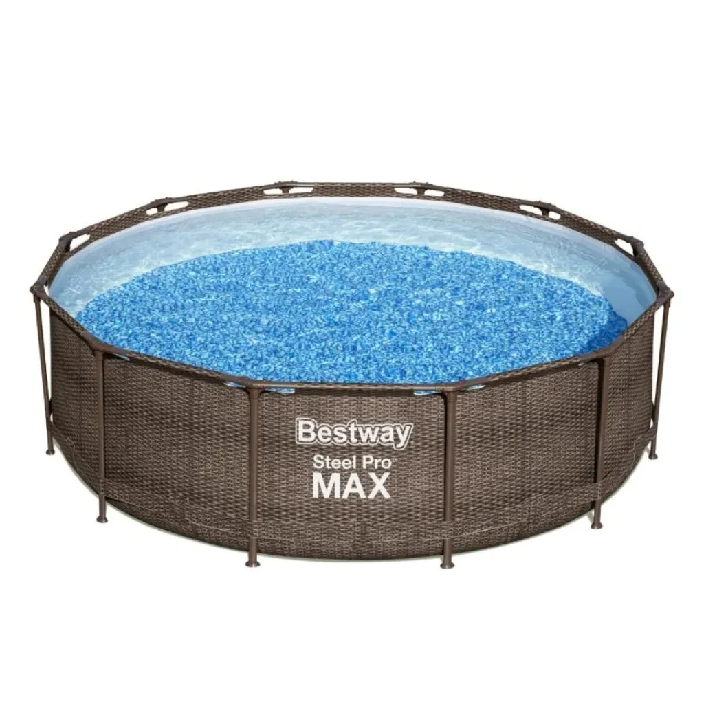Brico Opzetzwembaden Zonder Pomp-Bestway Zwembad Steel Pro Max Rotan 366 Cm