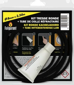 Brico Onderhoud<Bevil Kit Ronde Kachelkoord Fulgurant 8 Mm Met Hittebestendige Lijm Tube
