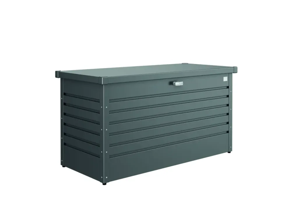 Brico Opbergboxen Tuin-Biohort Kussenbox Hobby 130 Donkergrijs Metallic 62X134Cm