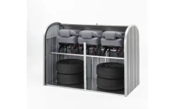 Brico Opbergboxen Tuin-Biohort Opbergbox Storemax 190 Kwartsgrijs Metallic 97X190Cm