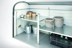 Brico Opbergboxen Tuin-Biohort Opbergbox Storemax 190 Kwartsgrijs Metallic 97X190Cm