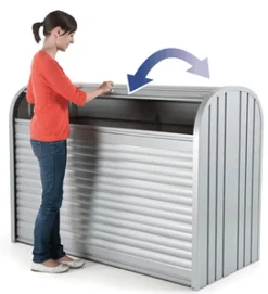 Brico Opbergboxen Tuin-Biohort Opbergbox Storemax 160 Zilver Metallic 78X163Cm