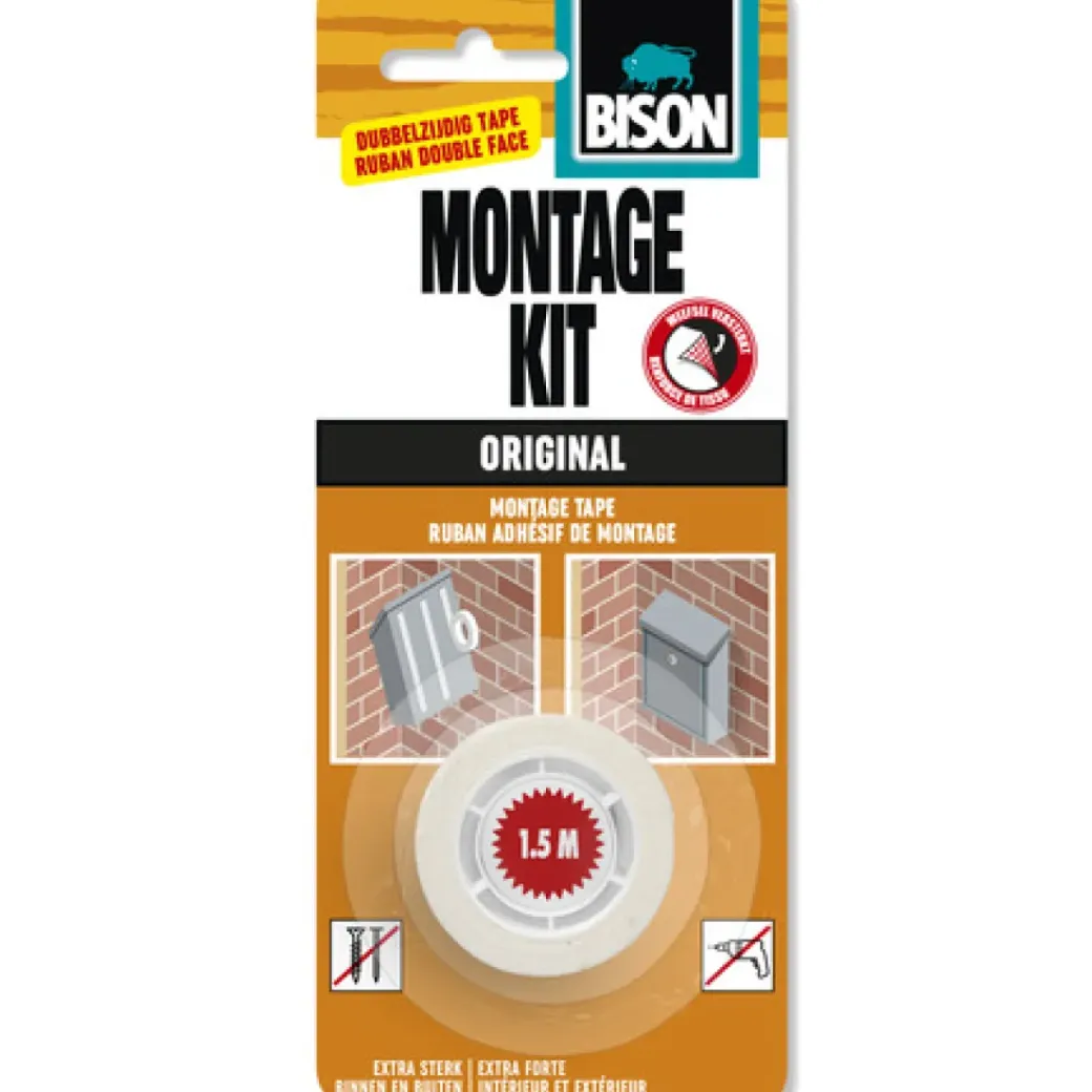 Brico Dubbelzijdige Tape-Bison Montagekit Tape Original 1,5M