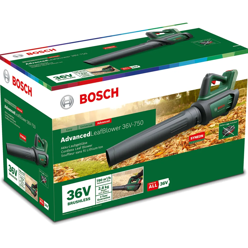 Bosch Accu Bladblazer Advancedleafblower 36V-750 2,0Ah (Zonder Accu)|Brico