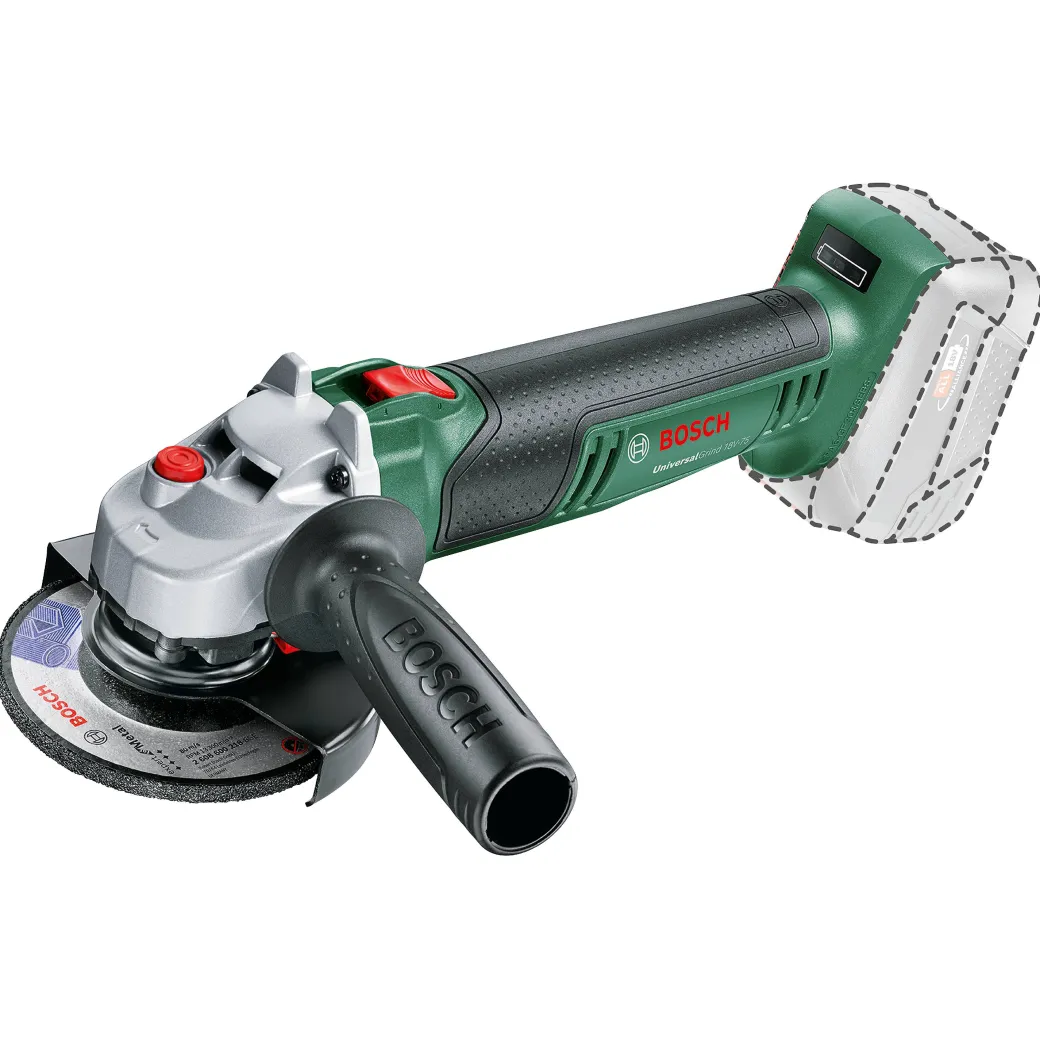 Bosch Haakse Accuslijpmachine Universalgrind 18V-75 Baretool (Beschermkap, Handgreep, (18 V Accu, Lader En Slijpschijf (125 Mm) Niet Meegeleverd))|Brico