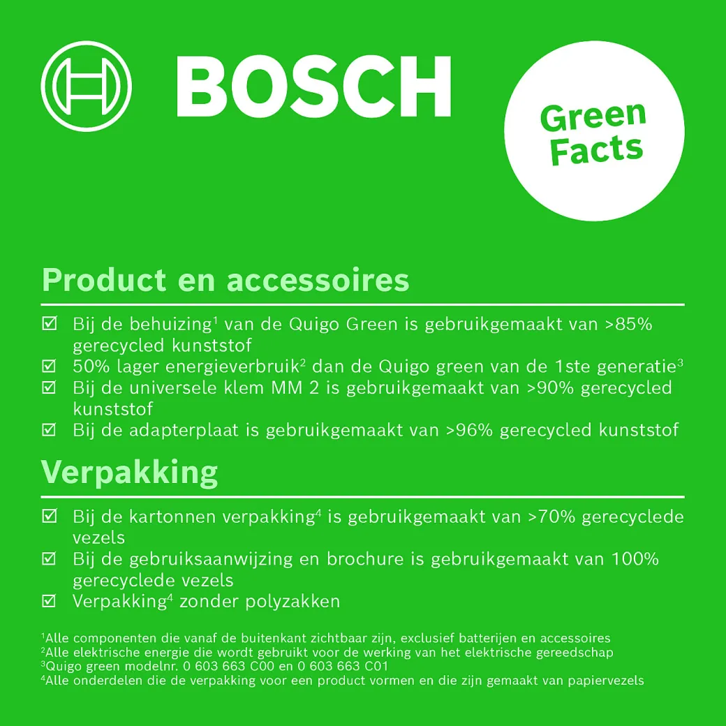 Bosch Kruislijnlaser Quigo Green 12M|Brico New