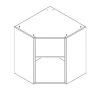 Bovenkast Hoek Keuken Modulo Wit 65Cm|Brico